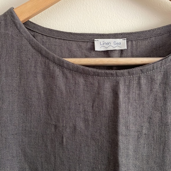 Linen Sea Long Sleeve Dress - Picture 2 of 3